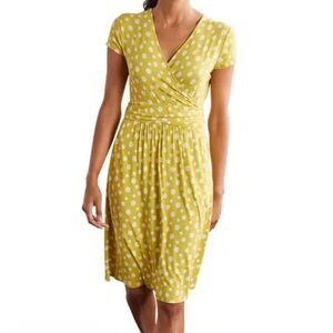 BODEN Lola Jersey Dress - Chartreuse Paper Daisy